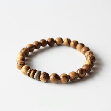 Tibetan All Natural Wood and Lampwork Bracelet